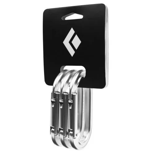 BD Black Diamond Oval Keylock 3-Pack Moschettoni Arrampicata