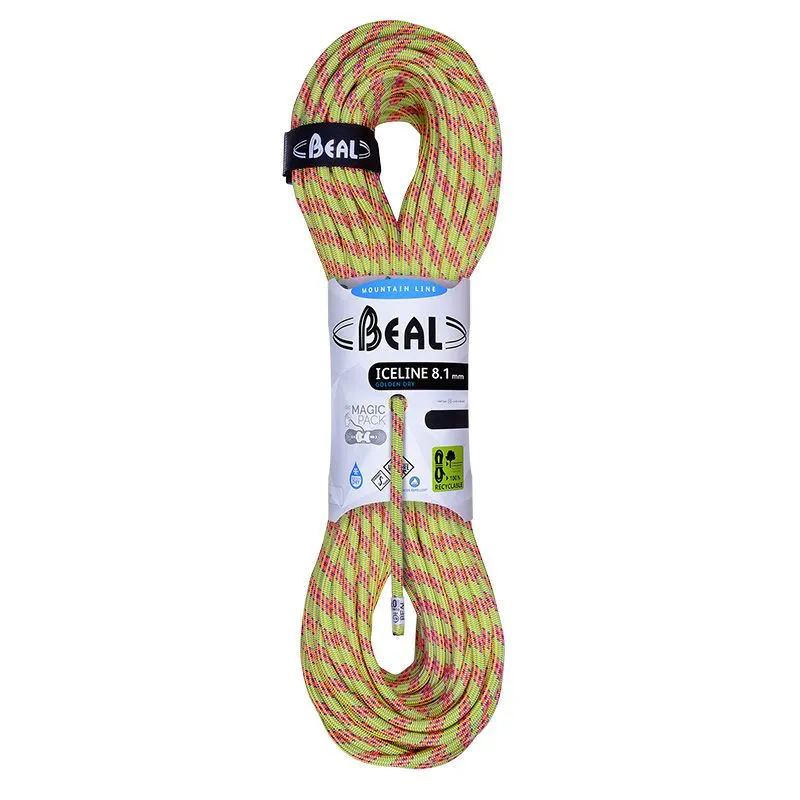 Beal Ice Line 8.1 Mm Unicore Golden Dry Mezza Corda Arrampicata - immagine 2