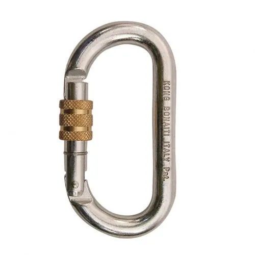 Kong Oval Steel Classic Screw Sleeve Moschettone Ovale Speleo