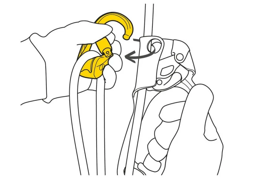 Petzl Rollclip Z Carrucola Moschettone A Ghiera Per Lavori In Quota - immagine 2