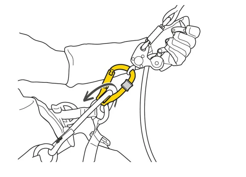 Petzl Rollclip Z Carrucola Moschettone A Ghiera Per Lavori In Quota - immagine 3