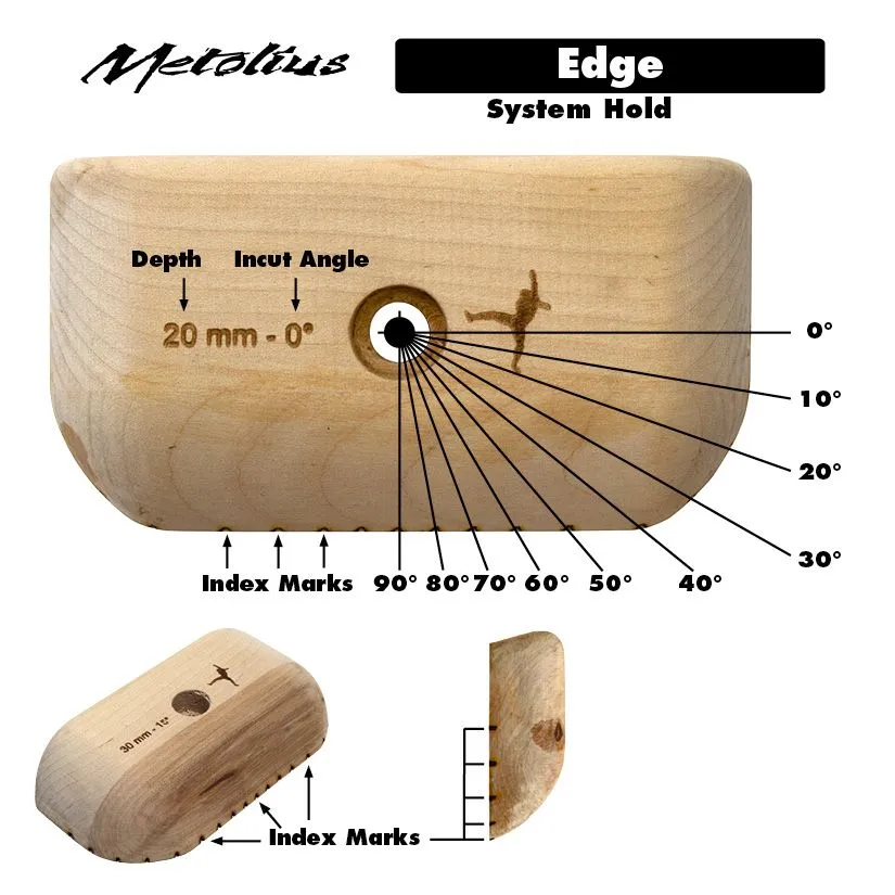 Metolius Wood Grips Edge 0° Set 6 Prese Arrampicata - immagine 2